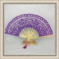 Well-sale and Popular Handcraft embroidery fan for decoration 