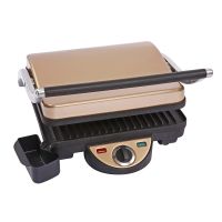 4 slice non-stick panini grill with golden color 