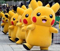 Adorable Hand-made Dancing Pikachu Mascot Costume Carnival and Commercial Activities Supply Adult Size