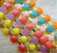 round candy pastel iron acrylic crystal cup chain rhinestone in roll claw jewelry making garment accessoires shoe decorative