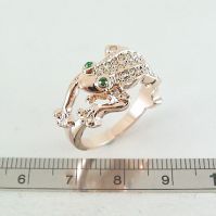 italina alloy ring with Swarovski stone and czech stone