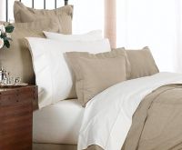 100% pure linen bedding set with hand hemstitch or embroidery