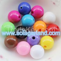 Wholesale Acrylic Opaque Round Beads Loose