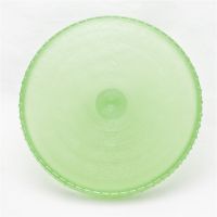 Wholesale colored glass cake stand green glass wedding decoration cake stand