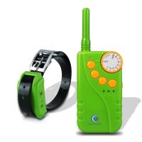 PETINCCN P681 660M Remote Dog Training Collars Waterproof and Rechargeable with Four Functions of Range Finding Tone Vibrating Static Shock Trainer Collar 1Collar Green