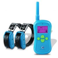 PETINCCN P680B 660 Yards Remote Dog Training Collars Waterproof and Rechargeable with Four Functions of Range Finding Tone Vibrating Static Shock Trainer Collar 2Collars 