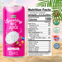330ml VINUT Dragon Fruit Sparkling Drink Free Sample Free Label New Packing