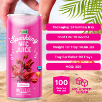 330ml VINUT Hibiscus Sparkling Drink Free Sample Free Label New Packing
