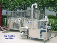 Bottle cap sterilizer and lifter