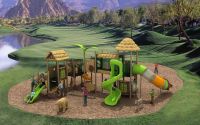 High Quality Outdoor Playground Equipment with Combined Slide Forest Hut Series WD-SC110