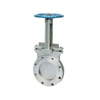 A216 WCB flange type knife gate valve with hand wheel