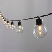 Solar Powered G40 LED String Light 20ct