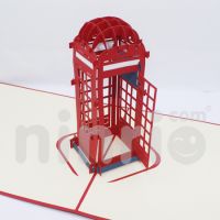 Public telephone 3d pop-up card