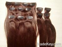 100%Brazilian Clip in hair extension, 18" 33#