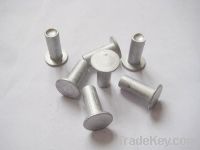 Solid alumnum rivet for brake lining