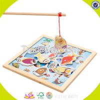 Baby Wooden Magnetic Fishing Set Funny