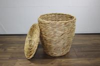 WATER HYACINTH LAUNDRY BASKET, HAMPER