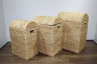 Rect water hyacinth hamper SD3169A/3NA