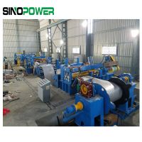 Steel strip and sheet coil slitting line for different width