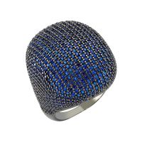 Gemstone 925 Sterling Silver Jewelry Blue Cubic Zirconia Stone Ring