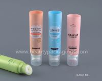 Hot Sale Cosmetic Soft Silicone Massage Brush Plastic Bottle Tube For Skincare