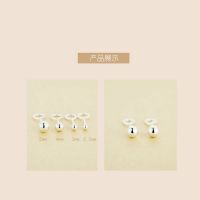Dormy Story 990 Sterling Silver Round Mini Small Ball Hook Stud Earrings Modern Sleek Metal 