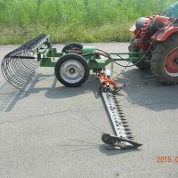 Mowing and raking machine 