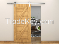 New Modern Interior Solid Wood Sliding Barn Door Hardware