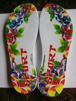 3D or 2D heat transfer film with newly designe for flip flop soles