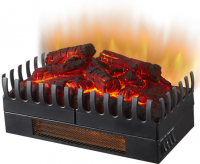 Electric Fireplace Resin Log Insert Wood Crackling Fire Faux Fake Flame Glowing