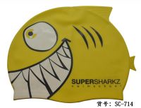 Children cartoon swimming caps