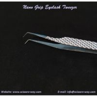 Nano Fiber Tip Eyelash Extension Tweezers Diamond Grip Handle Private Label