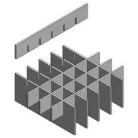 Press-locked grating