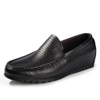 Men&#039;s Height Increasing Elevator Shoes 2.36 Inches Breathable Hollow Leather sandals Casual Driving shoes