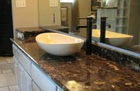 Dark Emperador Marble Countertop,Marble Top for Bathroom Vanity Base