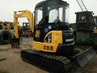 Used Mini Excavator komatsu PC55MR Mini Excavator Japan with swing boom and rubber pads