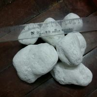 Snow white pebble stone