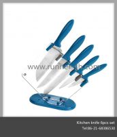 Stainless steel kitchen 5pcs knife set with stand