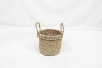 OEM Handmade Woven Seagrass Basket With