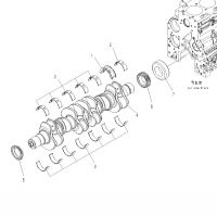 Excavator spare parts PC200-8 Diesel Engine Parts Crankshaft 6754-01-1310