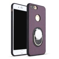 Two-in-one combo case for iPhone 8 with holder , leather on the back of phone case .