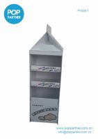 Nougat Corrugated Cardboard Floor Display Stand