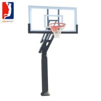 Ingrpuond Adjustable Basketball Hoop with 72&quot;x42&quot;x1/2 thickness Tempered Glass Backboard