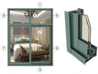 Insulating aluminum alloy profile with thermal barrier strip