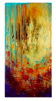 Large Gold Abstract Painting (4ft X 9ft)