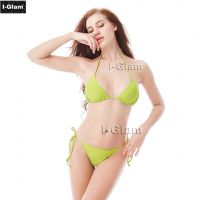 I-Glam Yellow Sexy Women Brazilian Bikini Swimwear