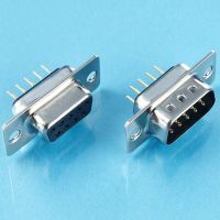 D-sub connector with 9 15 25 37 contacts male and female solder dip right angle idc type