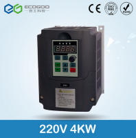 220V 4KW Frequency Inverter, Variable Frequency Converter for Water Pump and Fan blower, 220v 1 phase input &amp; 3 phase AC Drives