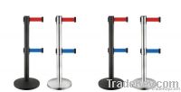 Double belt stanchion