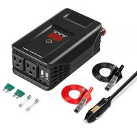 300W Power Inverter DC 12V to 110V AC Car Inverter with Dual USB, Car Adapter